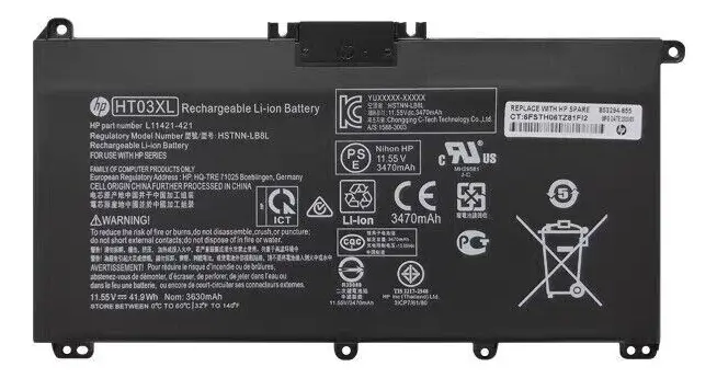 BATERIA PARA LAPTOP HP HT03XL ORIGINAL 