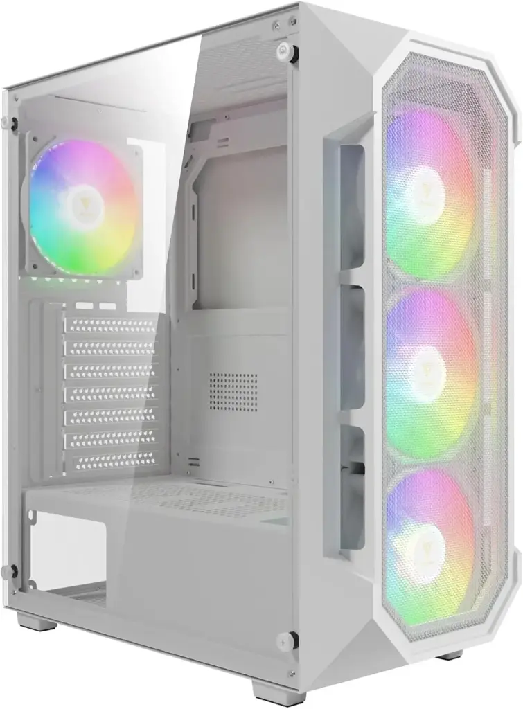 CASE GAMDIAS GAMING AURA GC1 ELITE ATX 4XFAN ARGB BLANCO