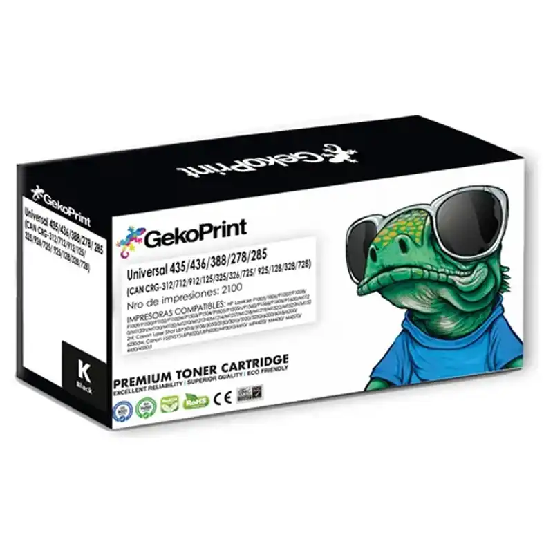 TONER GEKOPRINT 78A/85A/85A/36A/35A CRG125/128 COMPATIBLE HP/CANON BLACK