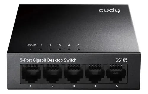 SWITCH CUDY GS105 5 PUERTOS GIGABIT METAL