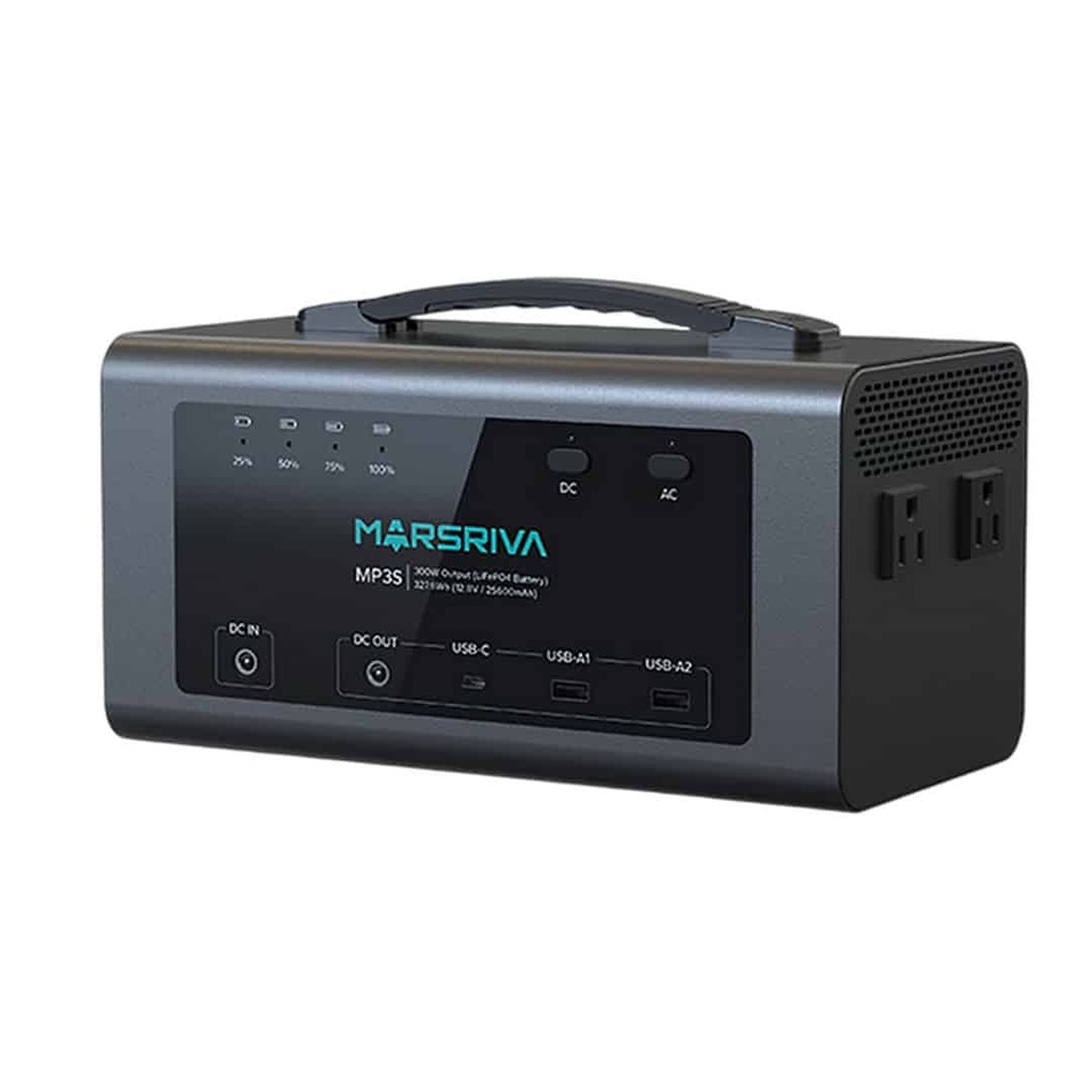 ESTACION DE PODER O CARGA MARSRIVA PORTATIL MP3S 300W / 25600MAH / 327 WH 