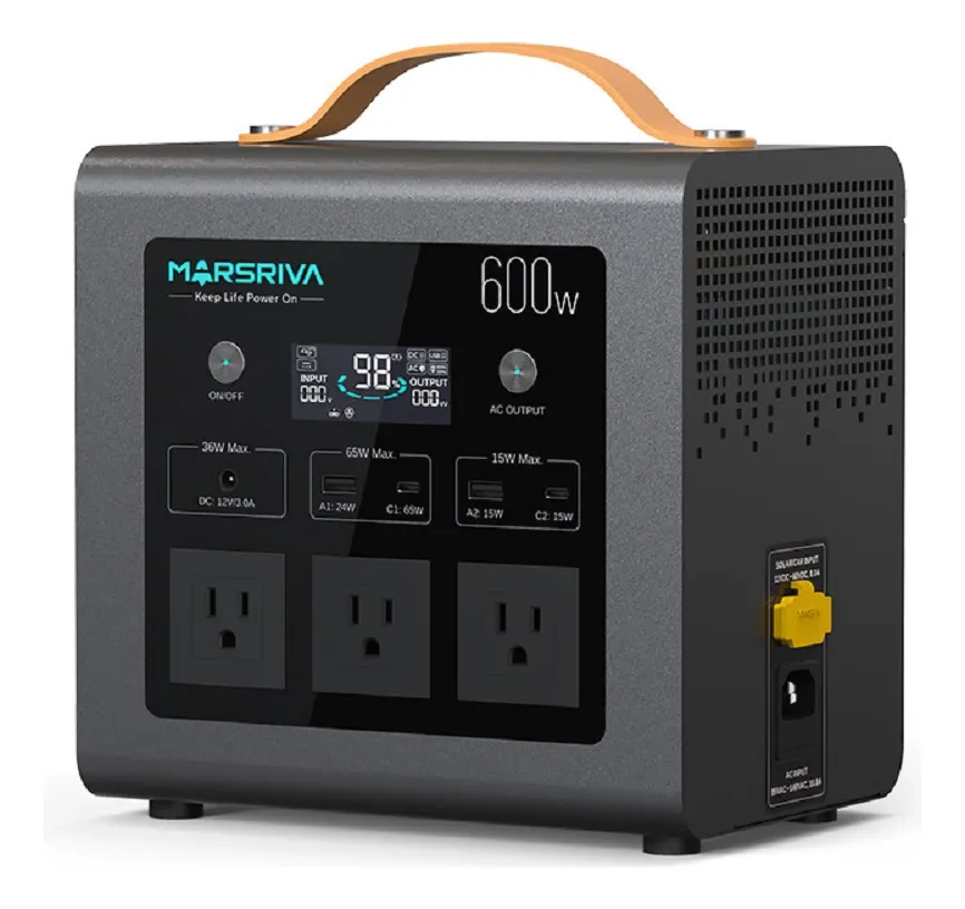 ESTACION DE PODER O CARGA MARSRIVA PORTATIL MP6 PLUS 600W / 40000MH / 512WH