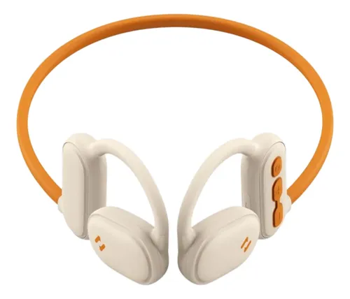 AUDIFONO, AURICULAR O MANOS LIBRES HAVIT E553BT FREEGO PRO AIR CONDUCCION AEREA BLUETOOTH BLANCO NARANJA 