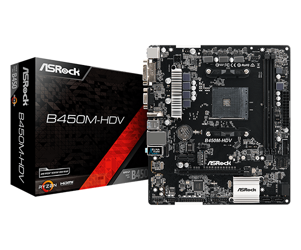 TARJETA MADRE ASROCK B450M PRO-VDH M-ATX AM4 2XDDR4
