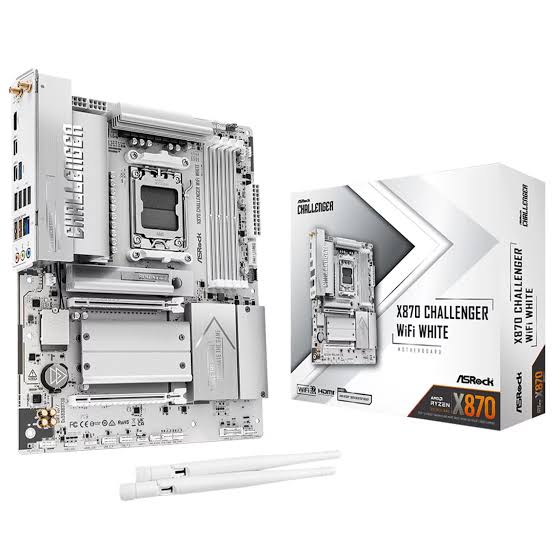TARJETA MADRE ASROCK X870 CHALLENGER WIFI ATX AM5 4XDDR5 BLANCA