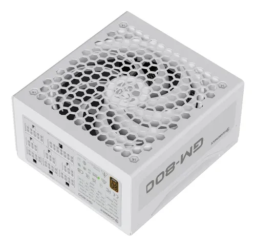 FUENTE DE PODER 800W GAMEMAX GM-800 WH CERTIFICADA 80+ BRONZE MODULAR BLANCO