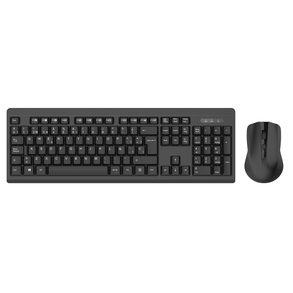 COMBO TECLADO Y MOUSE AON FLEXIFOCUS-275 AO-KB-1001-SZ  INALAMBRICO NEGRO  