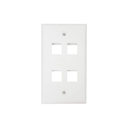 FACE PLATE WIREPLUS 4 PUERTOS BLANCO