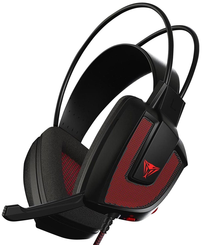 AUDIFONO CON MICROFONO GAMING PATRIOT VIPER V360 USB 7.1 NEGRO Y ROJO 
