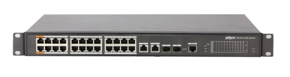 SWITCH DAHUA DH-PFS4226-24GT-240 PUERTOS 24 POE GIGABIT CON 2UP GIGABIT ADMIN RACK 240W