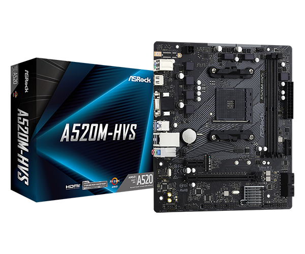 TARJETA MADRE ASROCK A520M-HDV M-ATX AM4 DDR4 2XDDR4