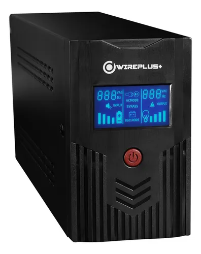 UPS WIREPLUS PANTALLA SMART 600VA/360W 1X12-7AMP 120VAC