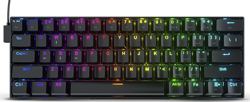 [00171] TECLADO MECANICO REDRAGON DRAGONBORN K630RGB 60%  USB NEGRO 