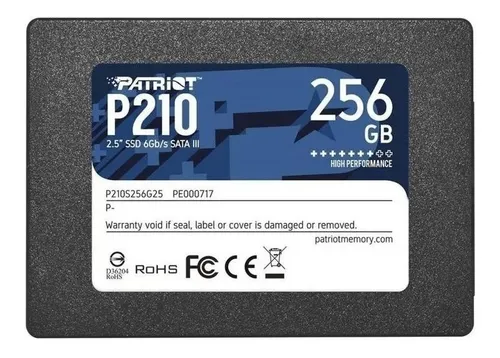 [00227] UNIDAD SSD 2.5" 256GB PATRIOT P210 SATA P210S256G25