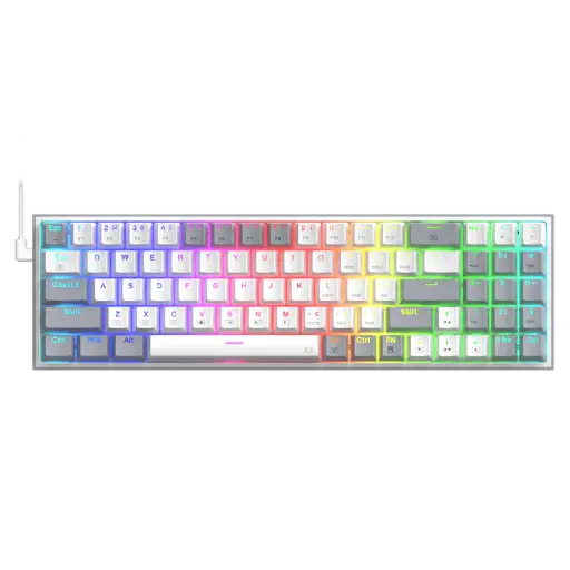 [00240] TECLADO MECANICO REDRAGON POLLUX K628WG-RGB 75%  TECLAS INTERCAMBIABLES SW-ROJO