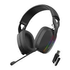 [00714] AUDIFONO CON MICROFONO GAMING MARVO PULZ 70W HG9086W BK RGB INALAMBRICO NEGRO