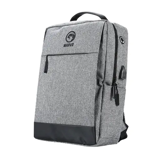 [00699] MORRAL PARA LAPTOP MARVO BA-03 15.6" GRIS  IMPERMEABLE 