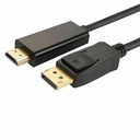 [00491] CABLE ADAPTADOR DISPLAYPORT (DP) A HDMI 2K/4K 1.8MTS JEMIP NEGRO 