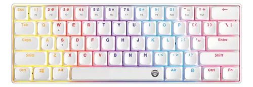 [00543] TECLADO MECANICO FANTECH ATOM AIR61 MK311 WH INGLES 60% BLANCO SW-ROJO
