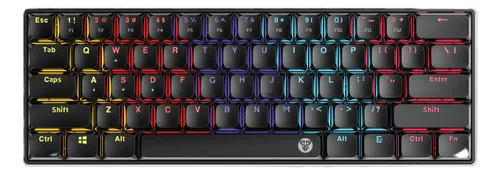 [00545] TECLADO MECANICO FANTECH ATOM AIR61 MK311 BK INGLES 60% NEGRO SW-ROJO 