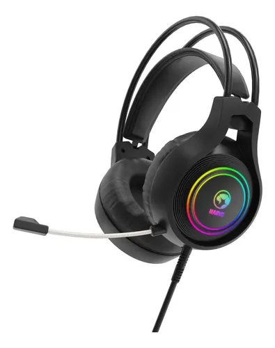 [01420] AUDIFONO CON MICROFONO GAMING MARVO TACTIC 30  HG8921 RGB USB NEGRO