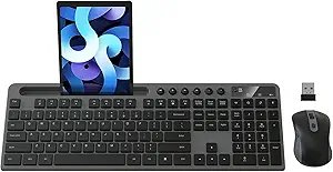 [01422] COMBO TECLADO Y MOUSE MARVO KC411 SP BK MULTIMEDIA INALAMBRICO ESPAÑOL NEGRO BATERIAS NO INCLUIDA 
