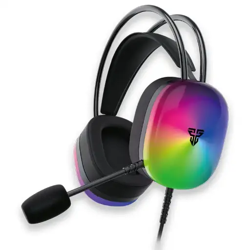 [01462] AUDIFONO CON MICROFONO GAMING FANTECH HG29 BK TACTIC 40 RGB ESTATICO USB NEGRO 
