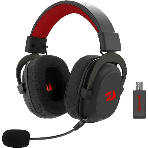 [01482] AUDIFONO CON MICROFONO GAMING REDRAGON ZEUS PRO H510-PRO INALAMBRICO NEGRO