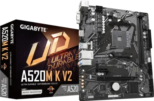 [01527] TARJETA MADRE GIGABYTE A520M K V2 M-ATX AM4 2XDDR4