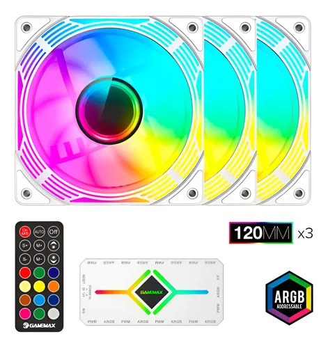 [01531] CASE GAMDIAS GAMING GAMEMAX KF300 ATX 3XFAN ARGB FRONTAL MALLA BLANCO (copia)