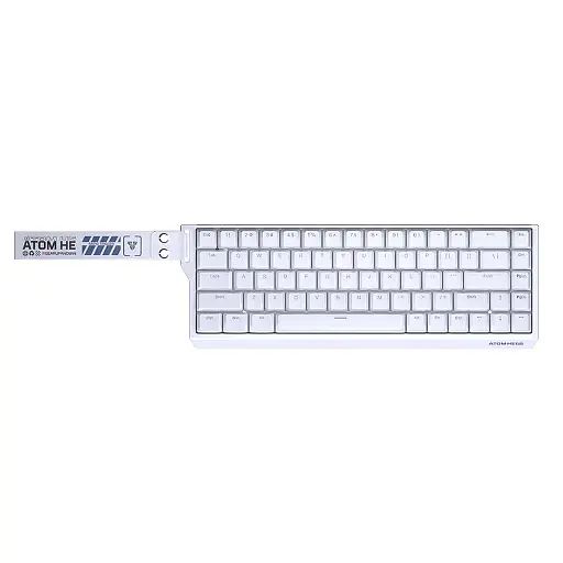 [01602] TECLADO MECANICO FANTECH ATOM HE68 MK811 INGLES 75% MAGNETICO BLANCO SW-ESMERALDA