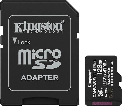 [01605] MEMORIA MICROSDXC KINGSTON 128GB SDCS2/128GB CLASE 10 CANVAS SELECT PLUS