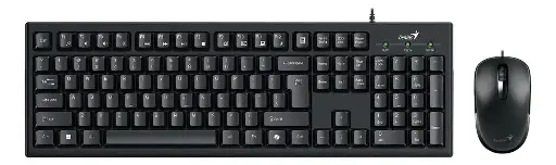 [01673] COMBO TECLADO Y MOUSE GENIUS KM-100SE SP USB NEGRO