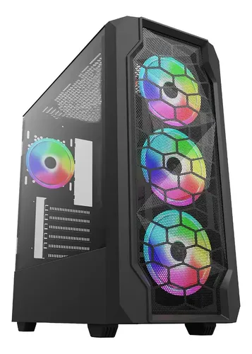 [01725] CASE CHECKPOINT GAMING SPECTRE 300 ATX 4XFAN ARGB CP-CA-1011 NEGRO
