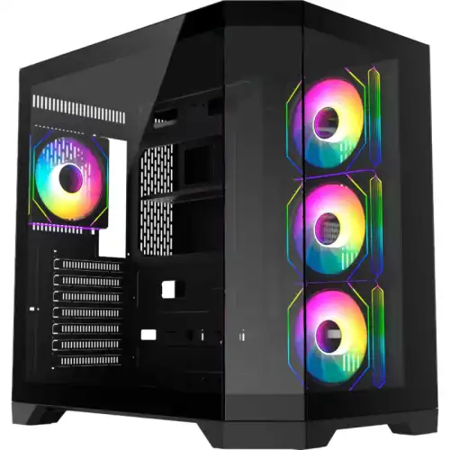 [01727] CASE LEADERTECH GAMING WARMACHINE PRO ATX 3XFAN ARGB CON FUENTE 850W 80+ BRONZE NEGRO