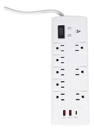 [01783] REGLETA ASTRA SUPRESOR DE PICOS 8 TOMAS + 2USB +1USB-C YC308FS3UP