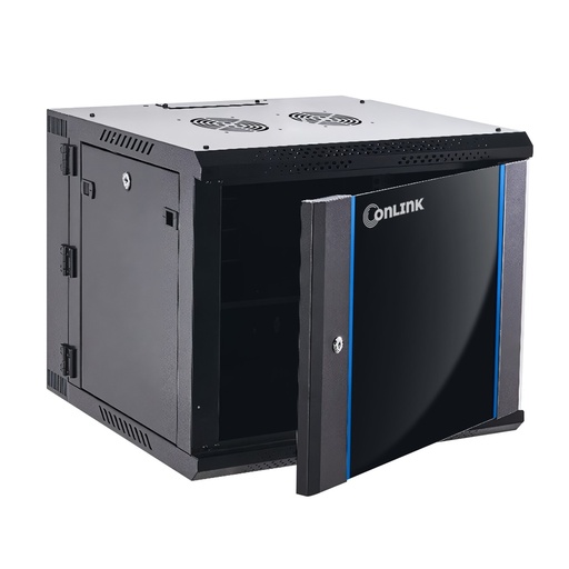 [01785] RACK DE PARED CERRADO ABATIBLE 9U 600X550X 501MM ONLINK