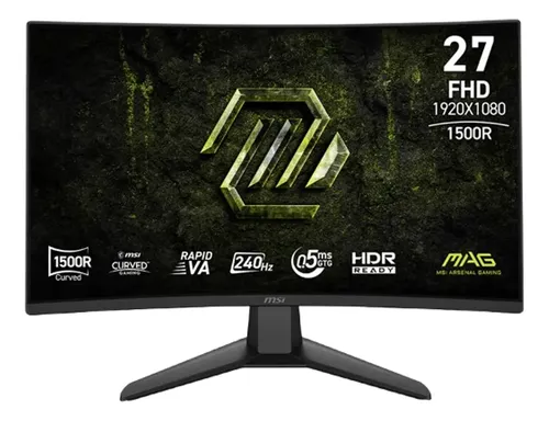 [01851] MONITOR MSI 27" G27CF CURVO 240HZ GAMER MS-3F5