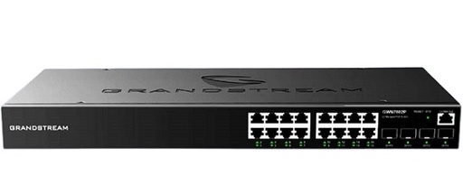 [01854] SWITCH GRANDSTREAM GWN7802P 16 PUERTOS POE GIGABIT CON 4 UP SFP+ RACK CAPA 2+ 240W