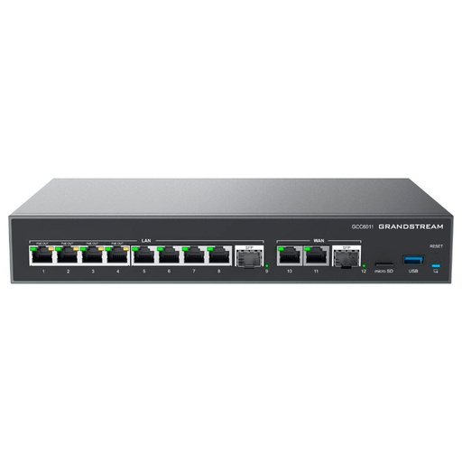 [01856]  SISTEMA DE CONVERGENCIA UC GRANDSTREAM GCC6011 4 EN 1 MULTI-WAN 12 PUERTOS 10 GIGABIT Y 2 PUERTOS SFP+