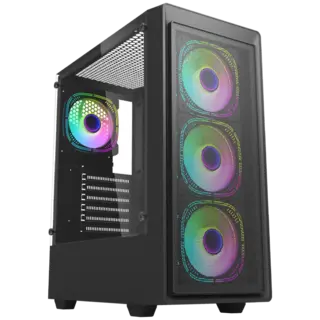 [01865] CASE CHECKPOINT GAMING SHADOW 450 ATX 4XFAN ARGB CA-1017 NEGRO