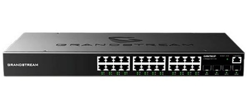 [01884] SWITCH GRANDSTREAM GWN7803PH PRO 24 PUERTOS POE GIGABIT CON 2 UP SFP++ RACK CAPA 2++ 400W
