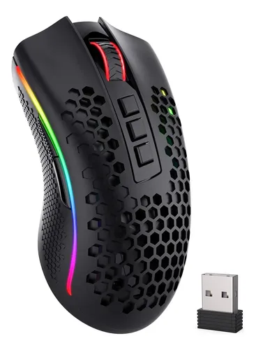 [01896] MOUSE GAMER REDRAGON KING 1K M724P 12400 DPI USB ROSADO  (copia)