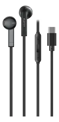 [01918] AUDIFONO MANOS LIBRES EARPHONE HAVIT E336C USB-C NEGRO