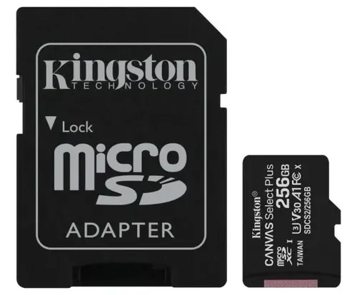 [01968] MEMORIA MICROSD XC/UHS-I 256GB KINGSTON SDCS3/256GB CLASE 10 CANVAS SELECT PLUS