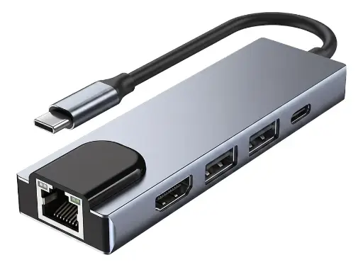 [02094] HUB 5 EN 1 MAGIC USB-C A HDMI + RJ45 GIGABIT + 2 X USB + USB-C