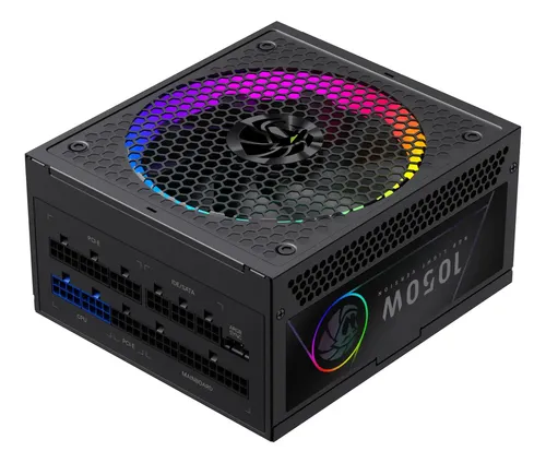 [02106] FUENTE DE PODER 1050W GAMEMAX GAMING RG PRO 1050G BK PCIE-5 RGB MODULAR CERTIFICADA 80+ GOLD NEGRA