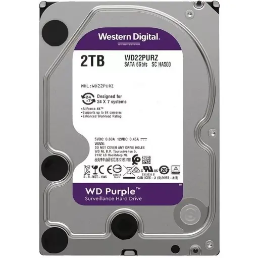 [00149] DISCO DURO 3.5" 2TB WD PURPLE WD23PURZ SATA