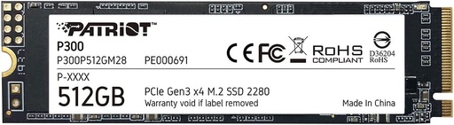 [00146] UNIDAD SSD M.2 512GB PATRIOT P300 PCIE GEN3X4