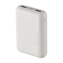 [01341] POWER BANK ARGOM 12000MAH C12 2USB/ BLANCO